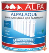 ALPALAQUE - термостойкая эмаль для радиаторов. полуматовая 0.75 л
